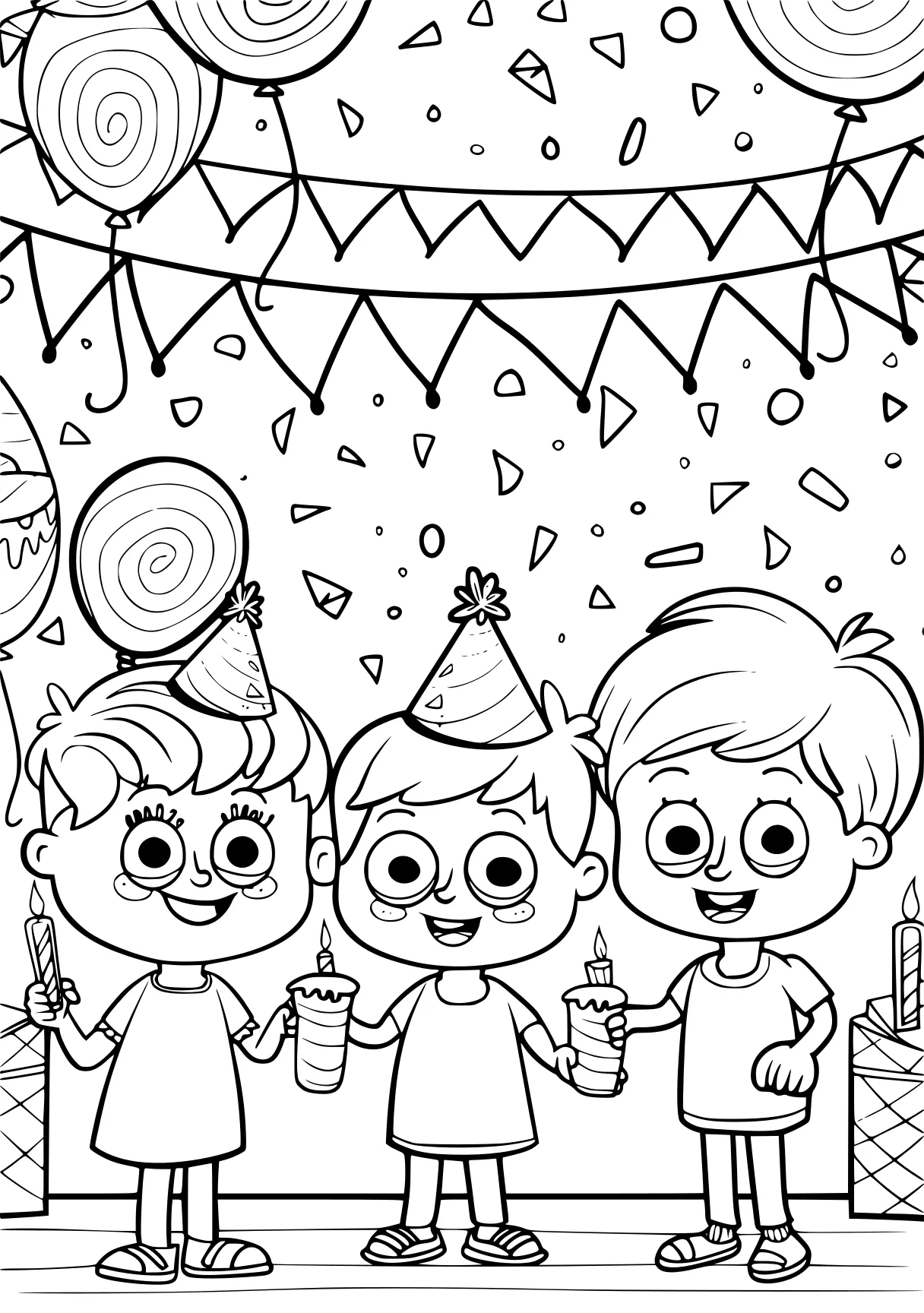 birthday coloring page, printables, octonauts, preschoolers, free downloads