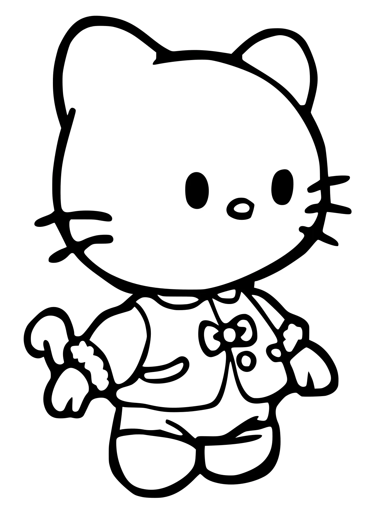 coloring book pages sanrio, kitty, scratch, garfield, gumball, free page downloads