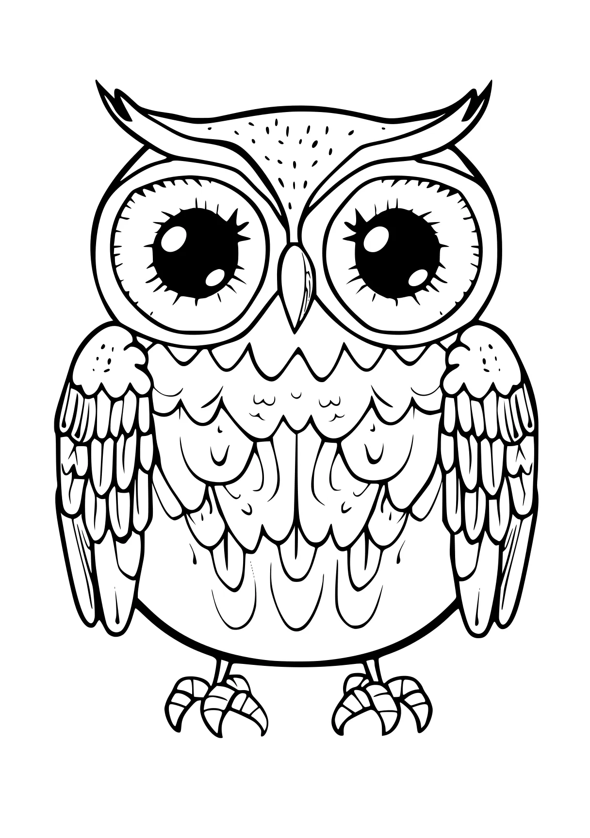 online coloring pages owl, illustrator, colouring, free page downloads