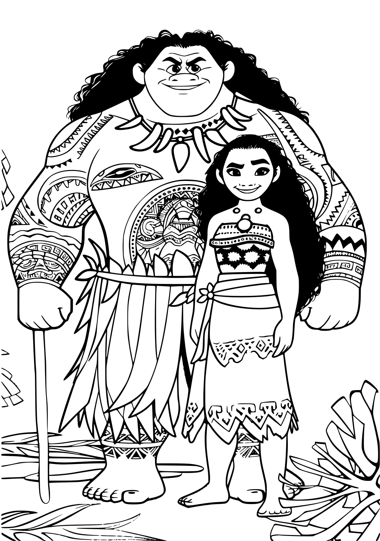 moana coloring pages moana, kaido, mulan, coloring, free page downloads