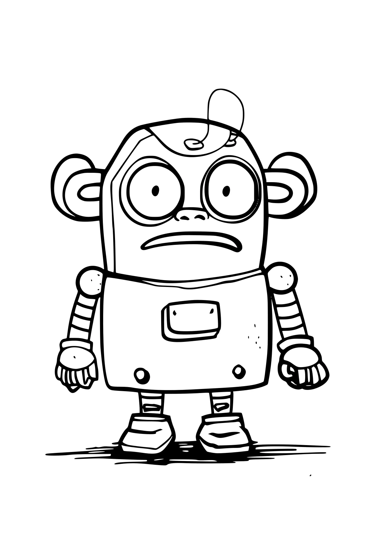 lankybox coloring page robot, monkey, bots, buzz, minion, free downloads