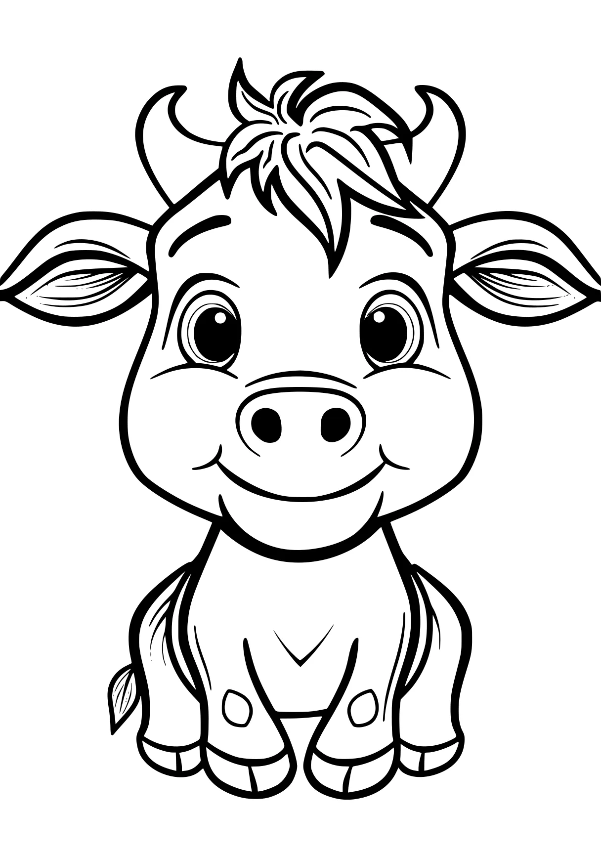 farm animal coloring pages cow, peppa, pig, piggy, illustrator, free page downloads