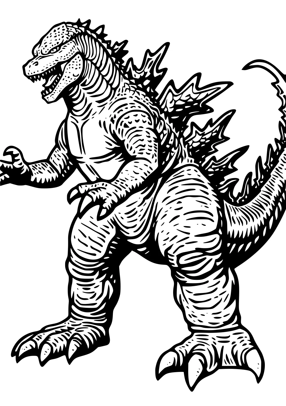 godzilla printable coloring pages godzilla, mechagodzilla, tyrannosaurus, trex, t-rex, free page downloads