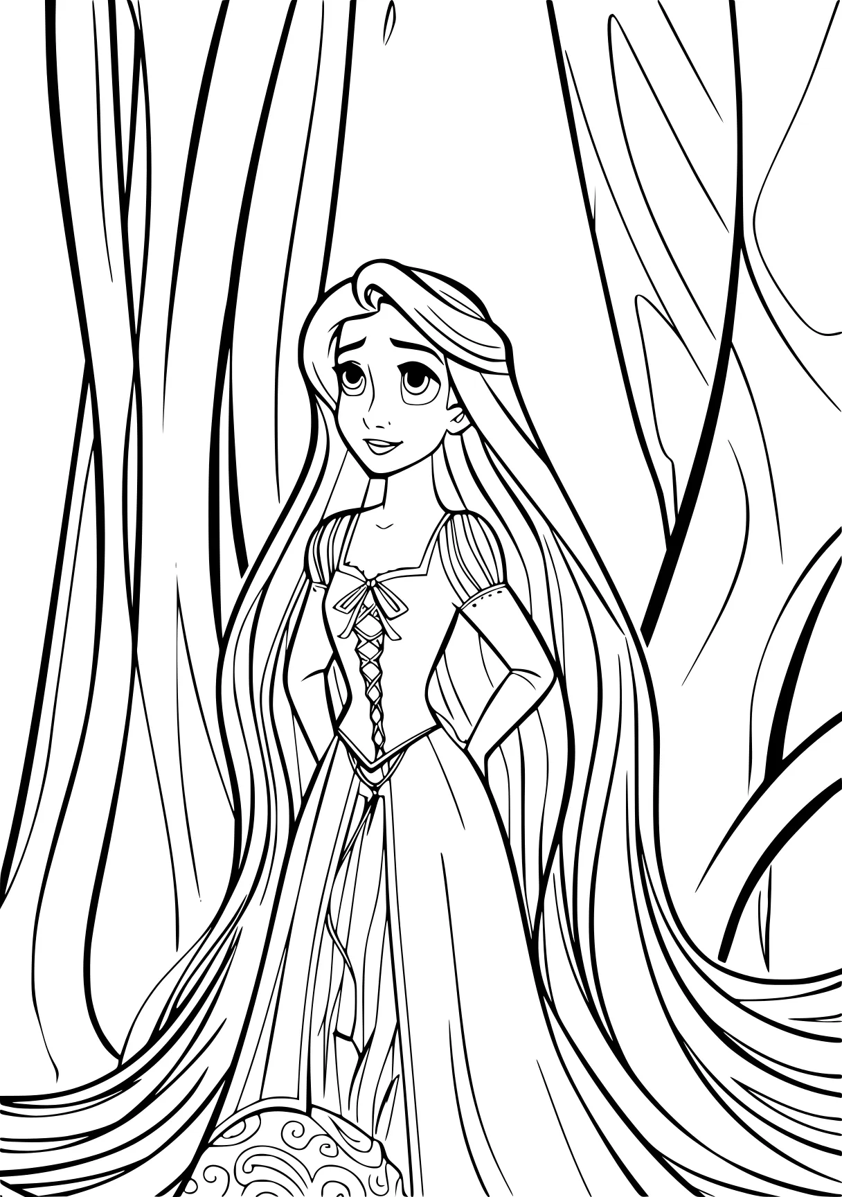 rapunzel coloring page rapunzel, tangled, jasmine, coloring, ariel, free downloads