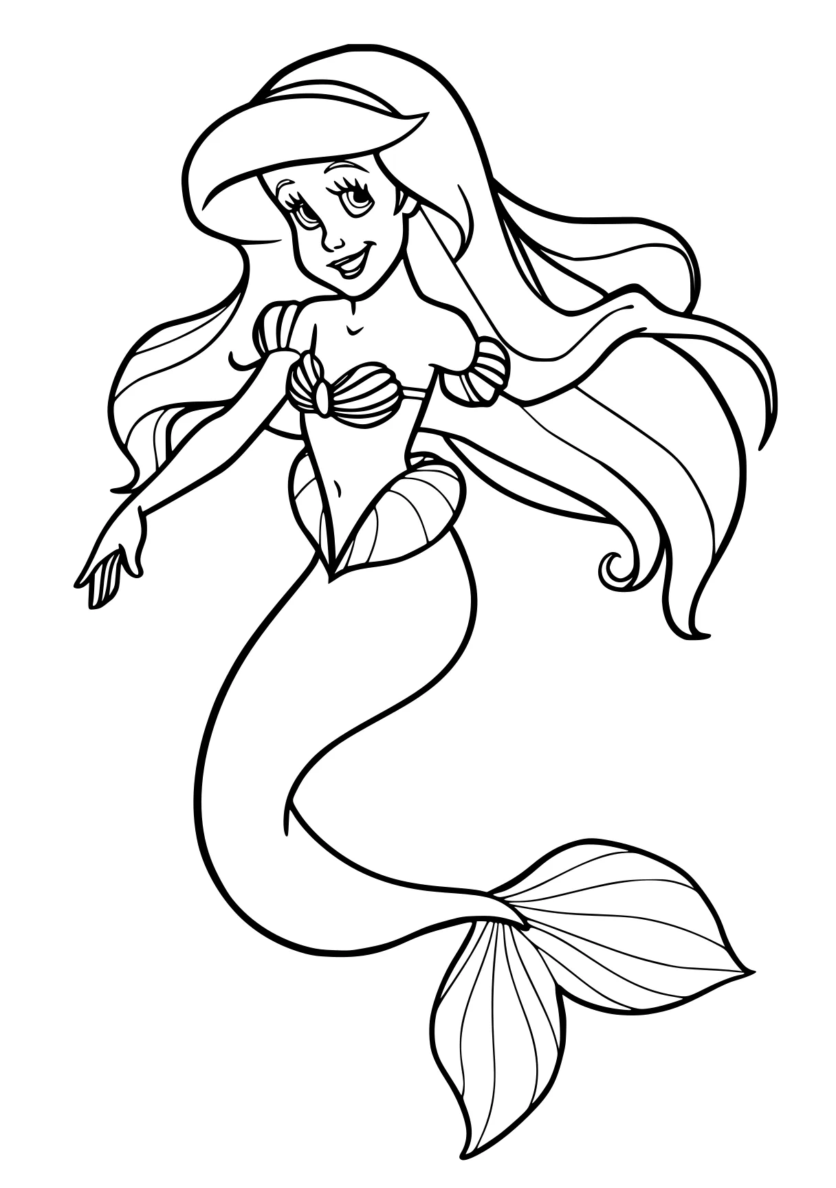 ariel mermaid coloring pages mermaid, ariel, siren, fish, jasmine, free page downloads