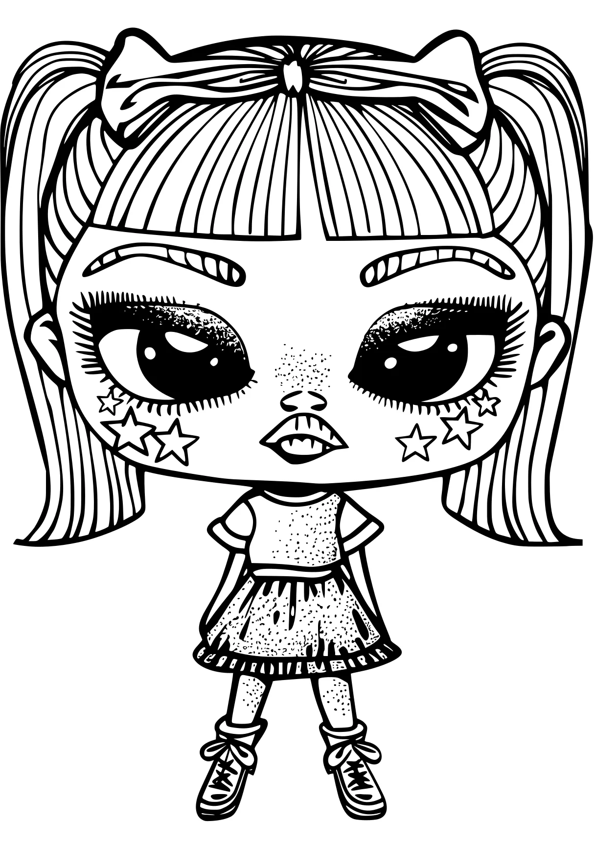 lol doll coloring pages bratz, shopkins, doll, chibi, girl, free page downloads