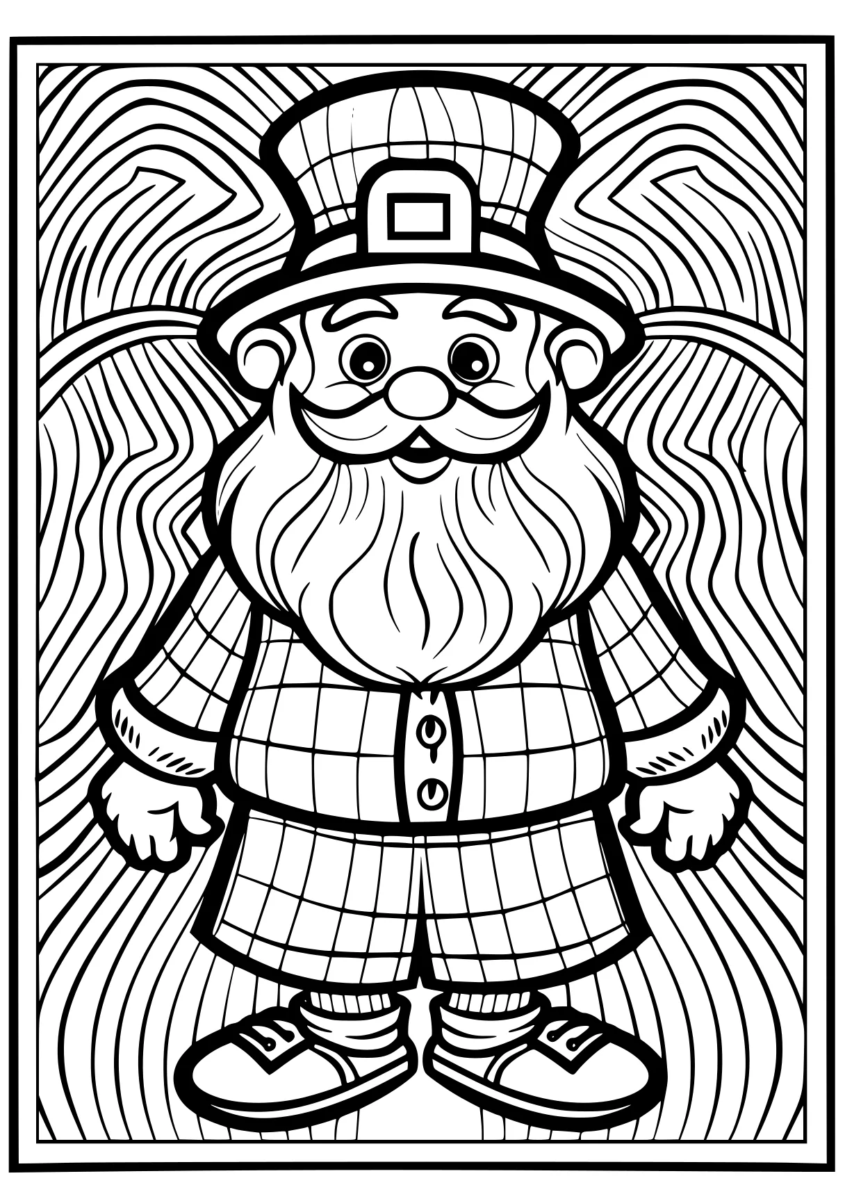 saint patrick's day coloring pages gnome, leprechaun, claus, free page downloads