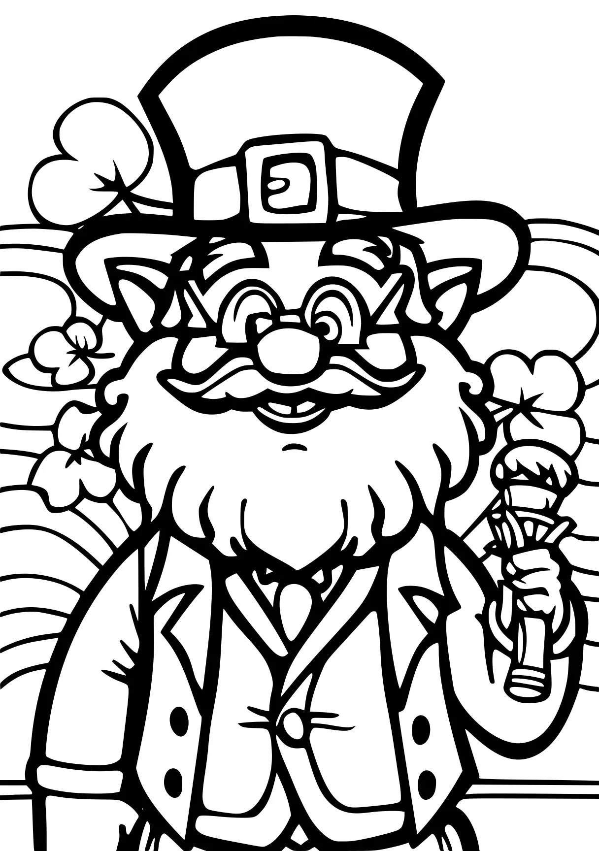 st patrick's day coloring pages leprechaun, gnome, groundhog, free page downloads