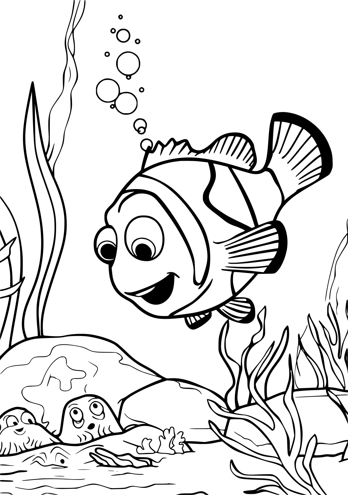 finding nemo coloring pages dory, fish, guppies, nemo, free page downloads