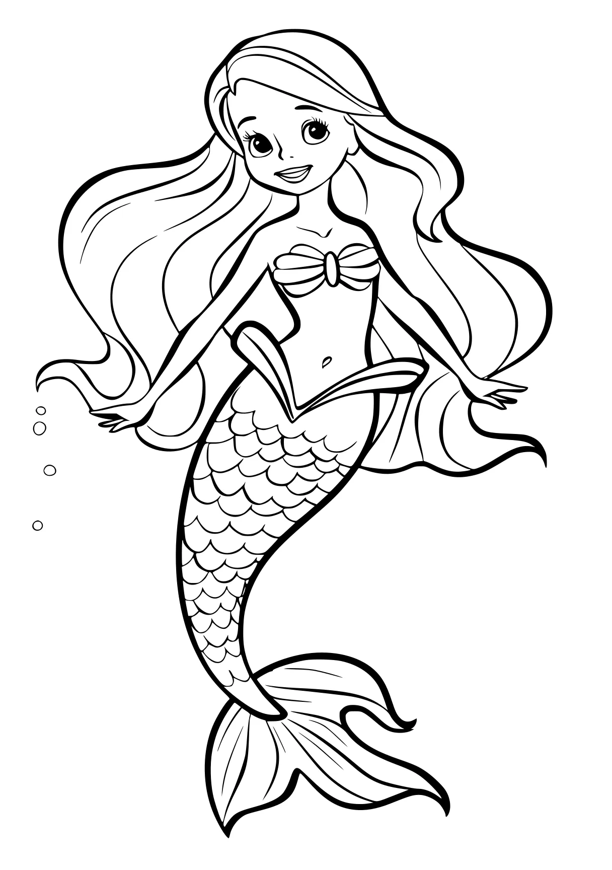 mermaid coloring pages mermaid, fish, ariel, siren, guppies, free page downloads