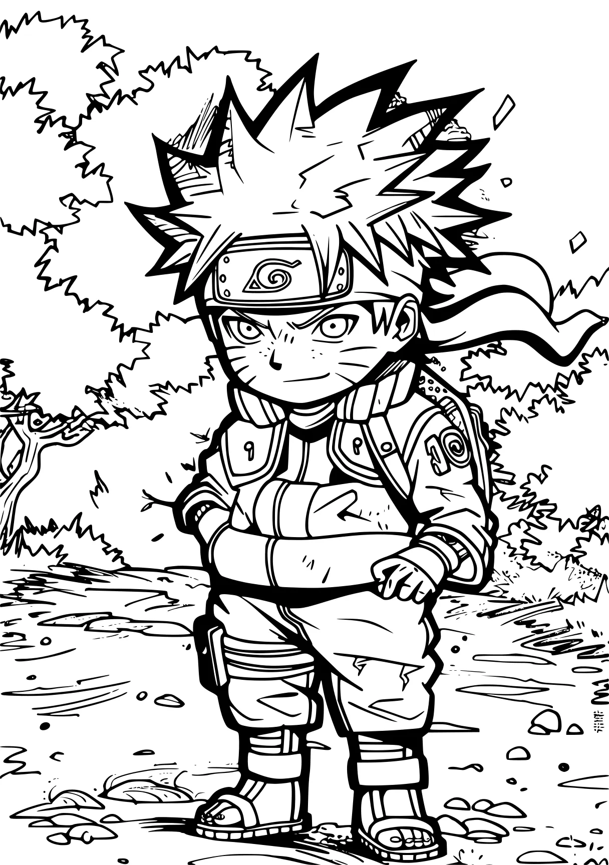 coloring pages naruto naruto, kakashi, tanjiro, sasuke, deku, free page downloads