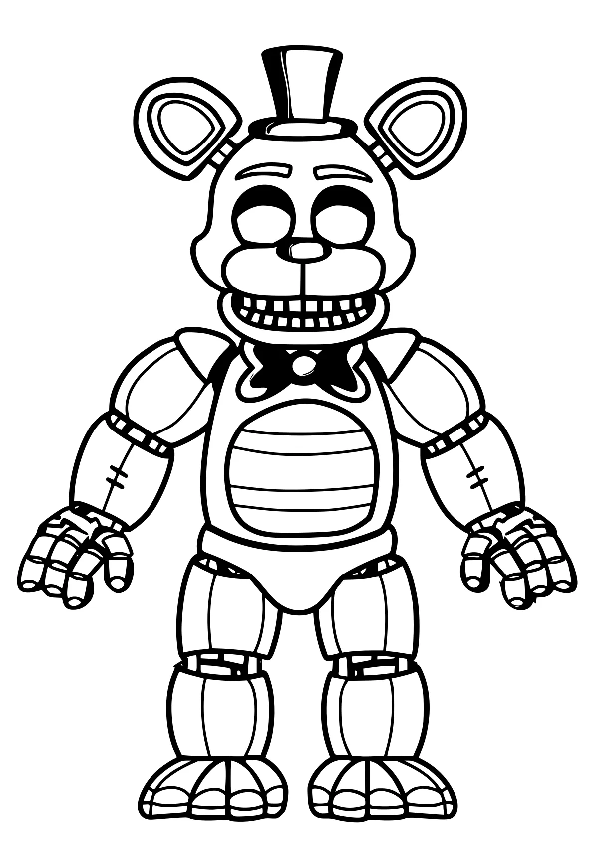 five nights at freddy's colouring pages fnaf, fazbear, robot, bonnie, chica, free coloring page downloads