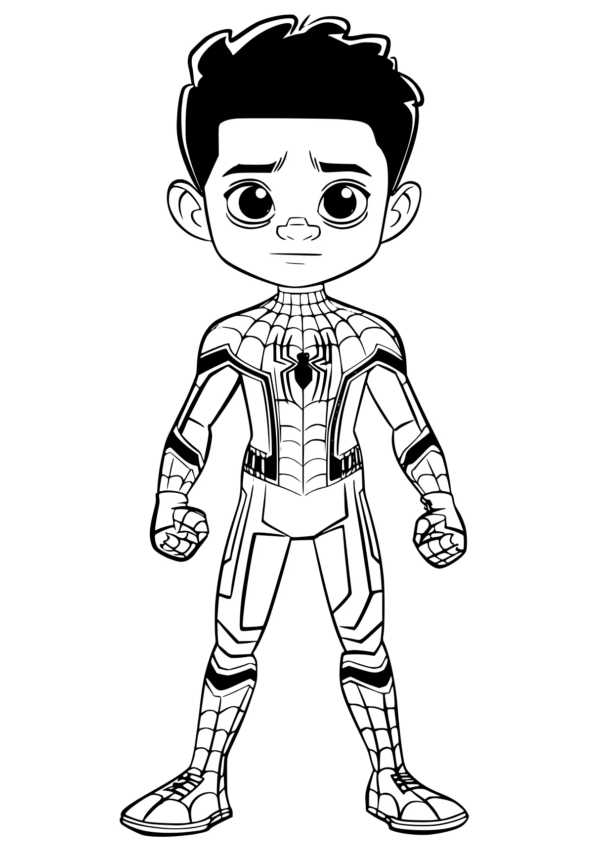 miles morales coloring page spidey, spiderman, spider, superhero, marvel, free downloads