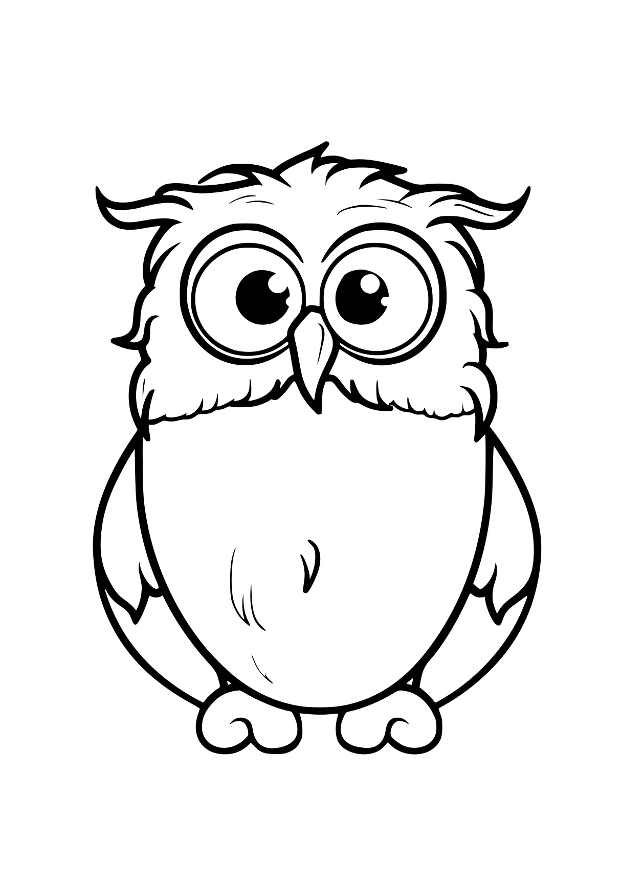 printable pictures owl, bird, pororo, illustrator, chick, free coloring page downloads