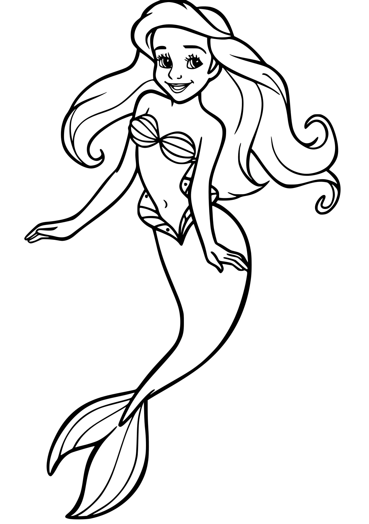 little mermaid coloring page mermaid, ariel, siren, fish, winx, free downloads