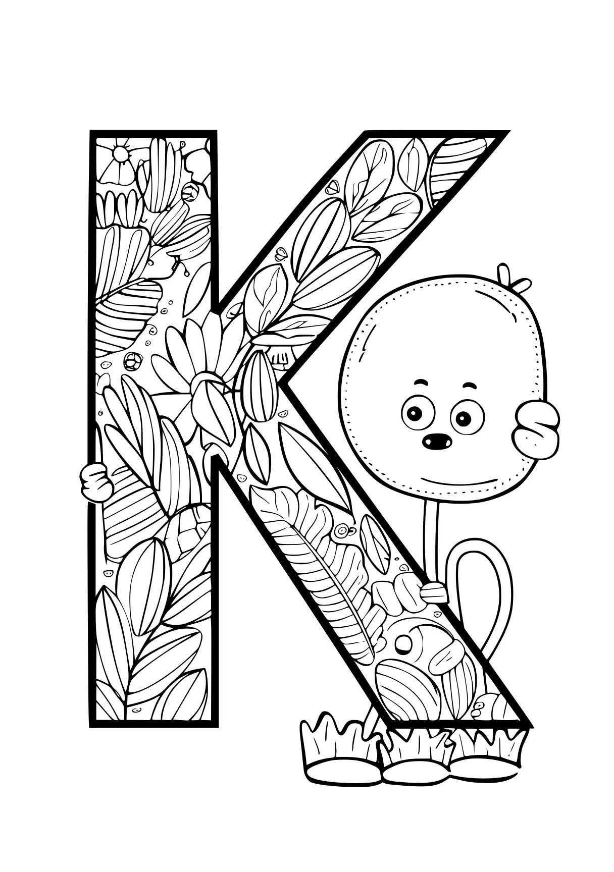 alphabet coloring book, koala, illustrator, nursery, free page downloads