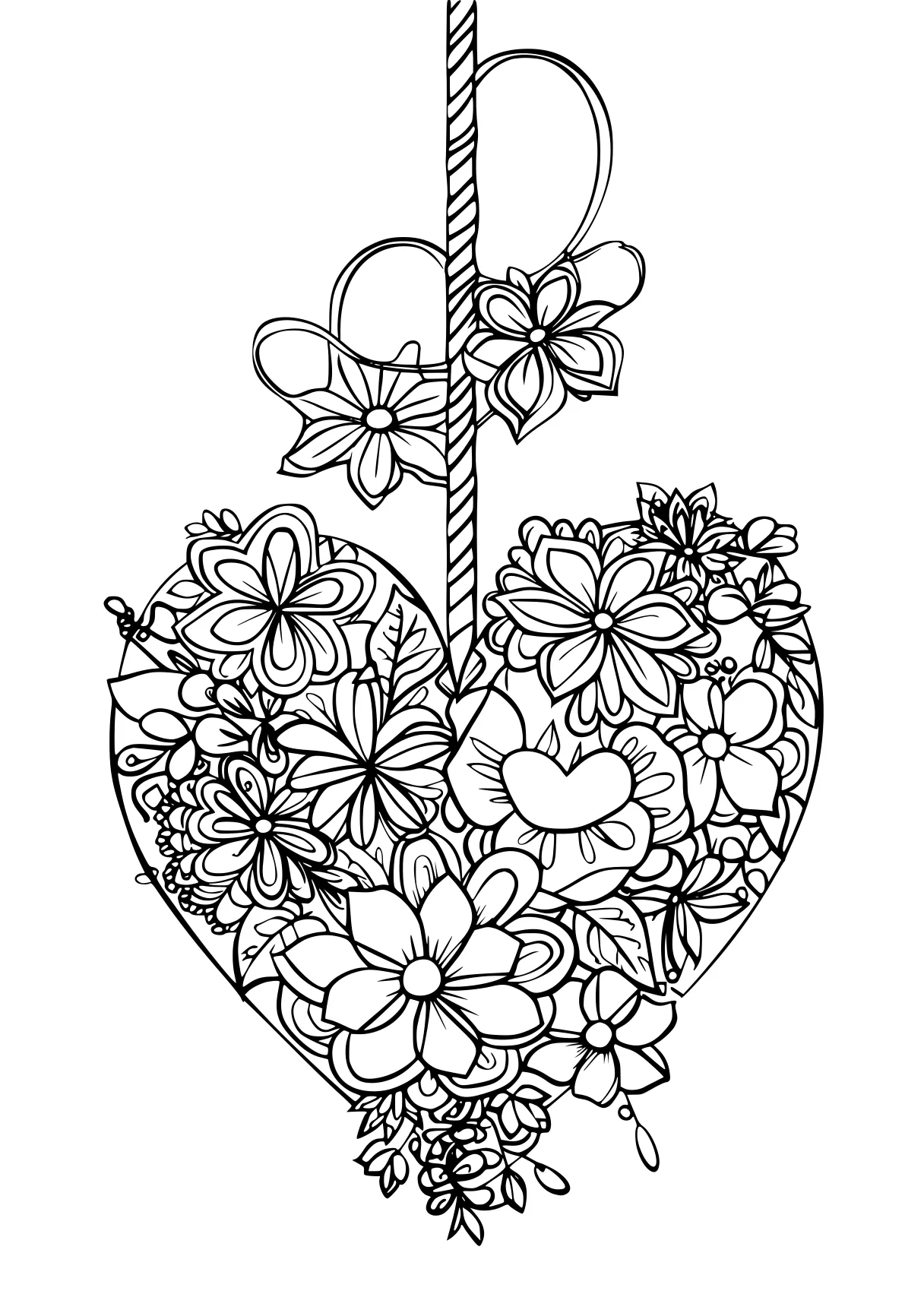 valentines coloring pages, zentangle, heart, ornament, free page downloads