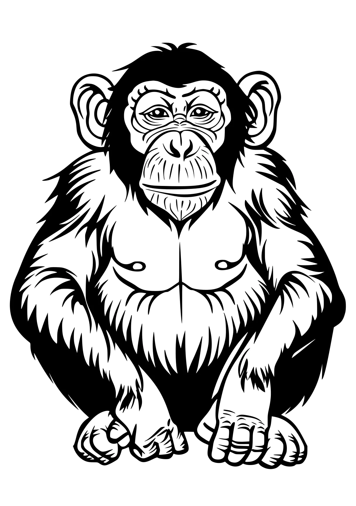 monkey coloring monkey, gorilla, kong, zooba, zoo, free page downloads