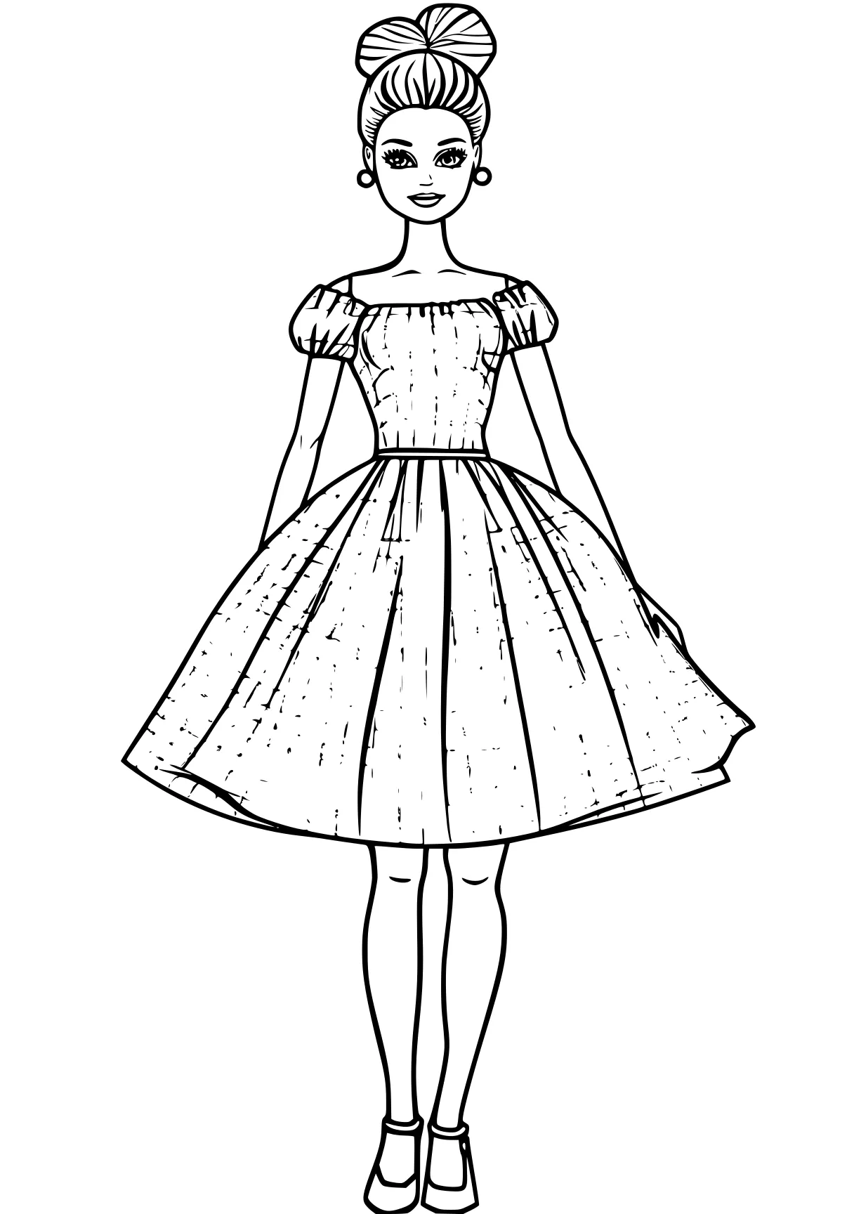 barbie doll coloring pages dresses, doll, ballerina, girl, free page downloads