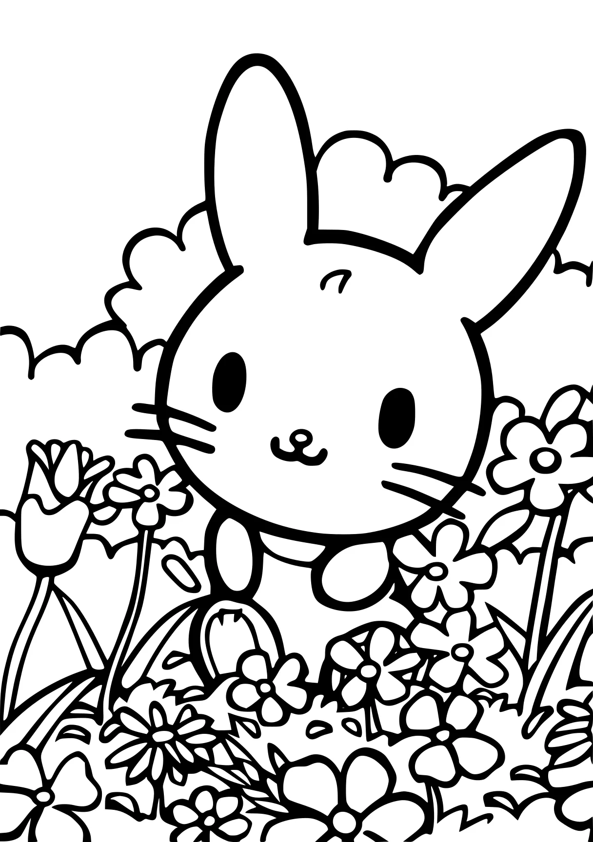 sanrio coloring pages bunny, rabbit, scorbunny, free page downloads