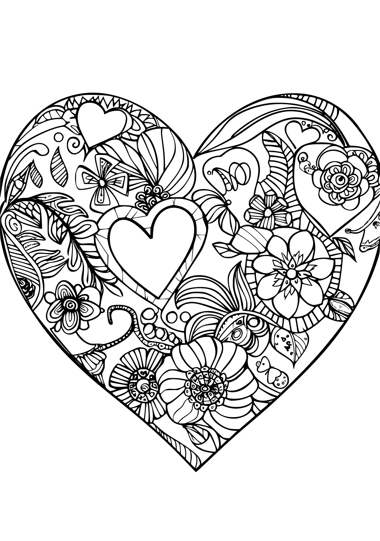 crayola free coloring pages, heart, iheartcraftythings, zentangle, page downloads