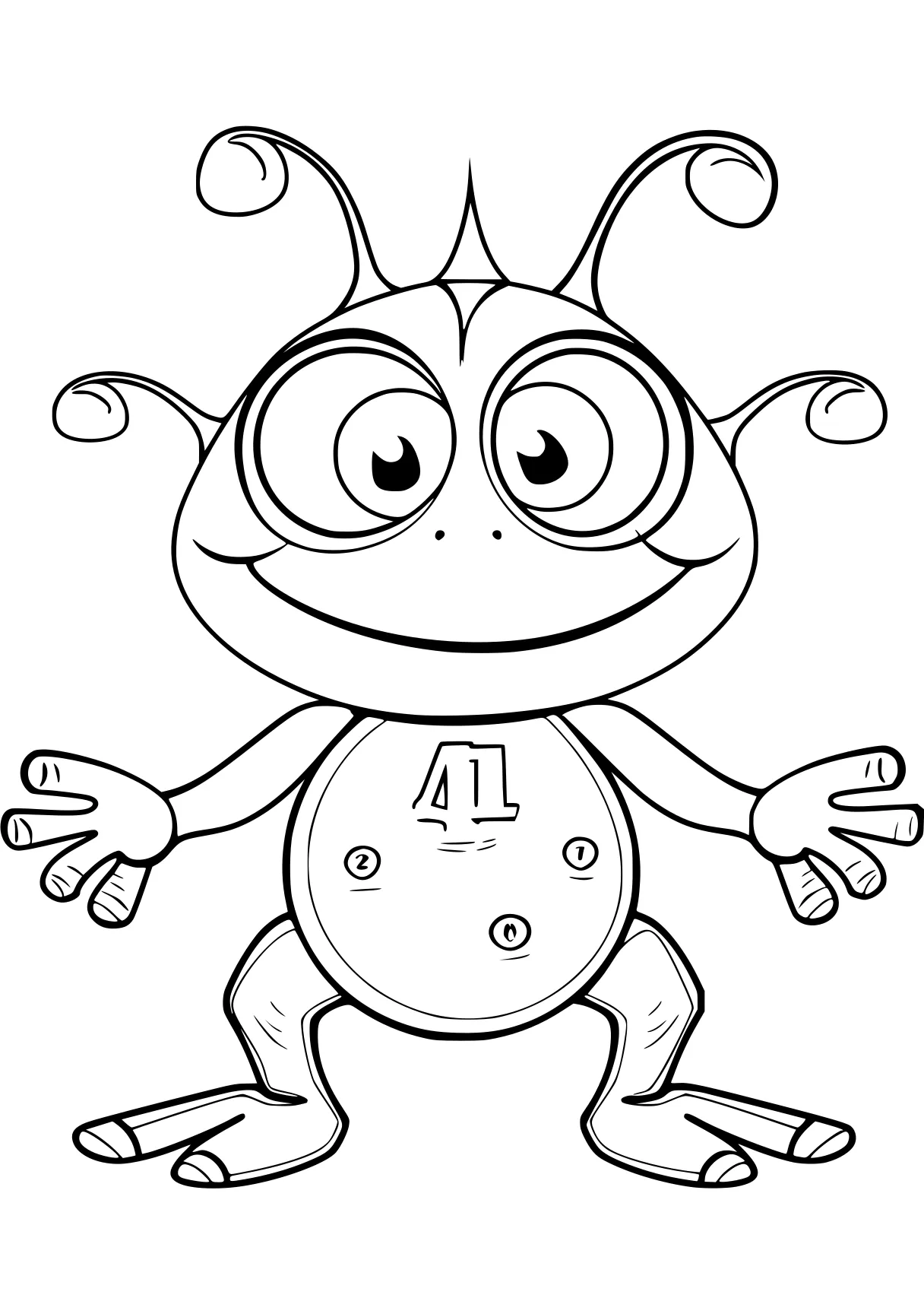 number coloring pages, bee, ant, dot, free page downloads