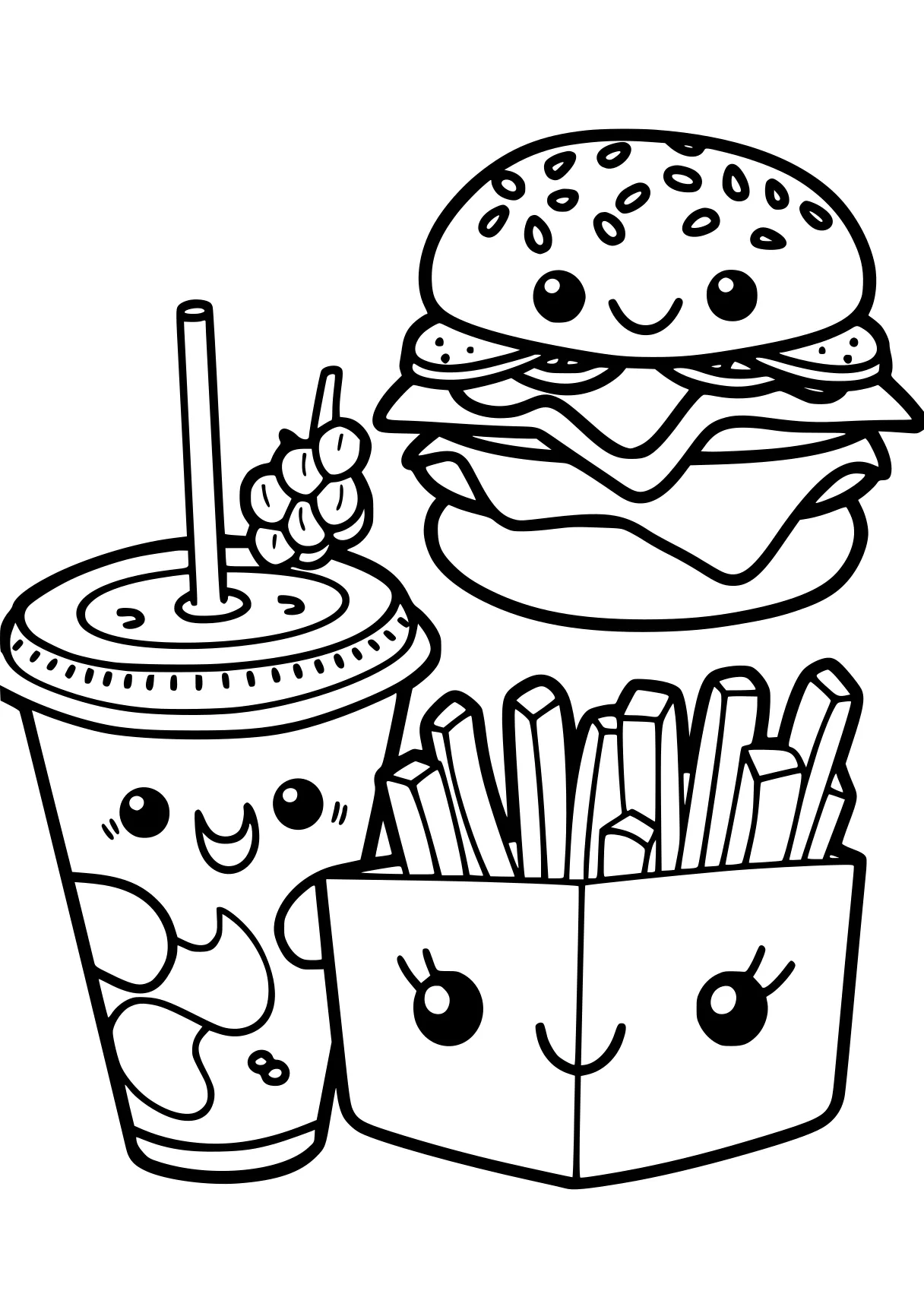 kawaii coloring pages foods, food, illustrator, molang, free page downloads