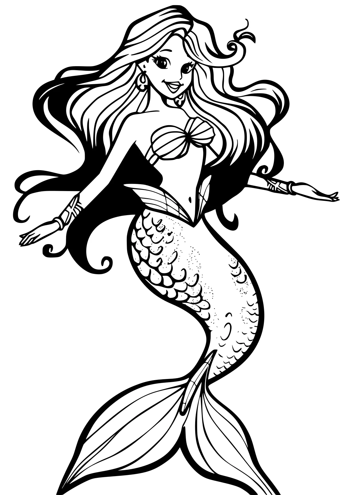 mermaid coloring pages mermaid, ariel, siren, fish, seahorse, free page downloads