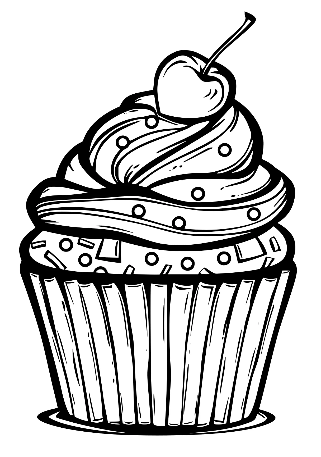 cupcake coloring sheets cupcake, cake, illustrator, printables, foods, free page downloads