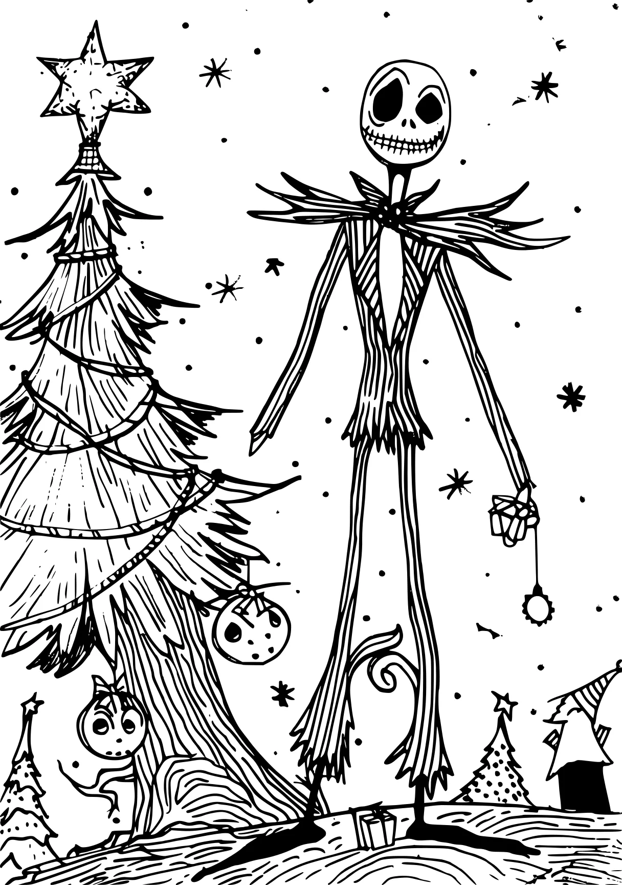 coloring pages nightmare before christmas snowflakes, nutcracker, skellington, printables, advent, free page downloads