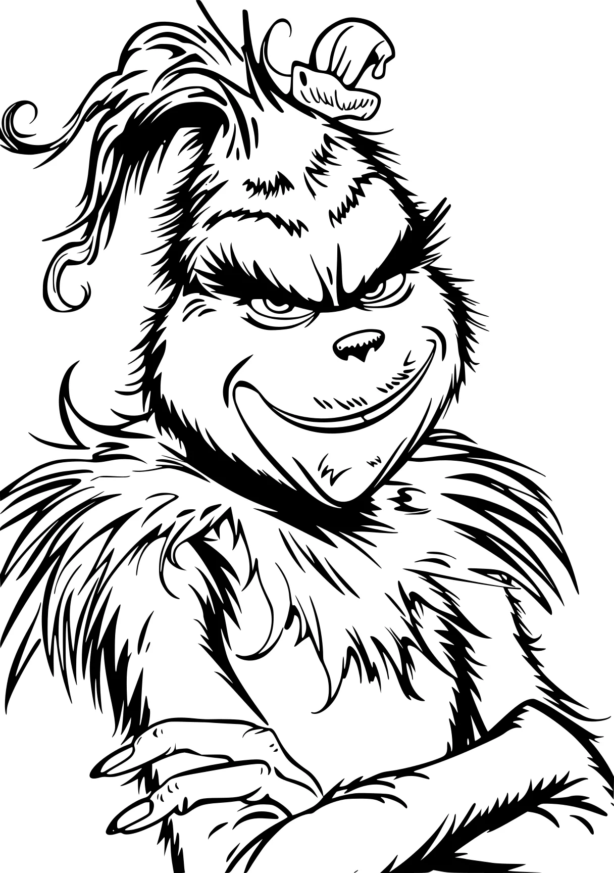 grinch coloring sheet grinch, werewolf, gorilla, bowser, bigfoot, free page downloads