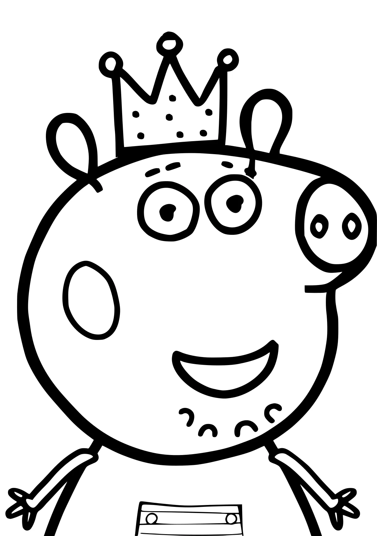 peppa coloring page peppa, crown, shopkins, pinkfong, molang, free downloads