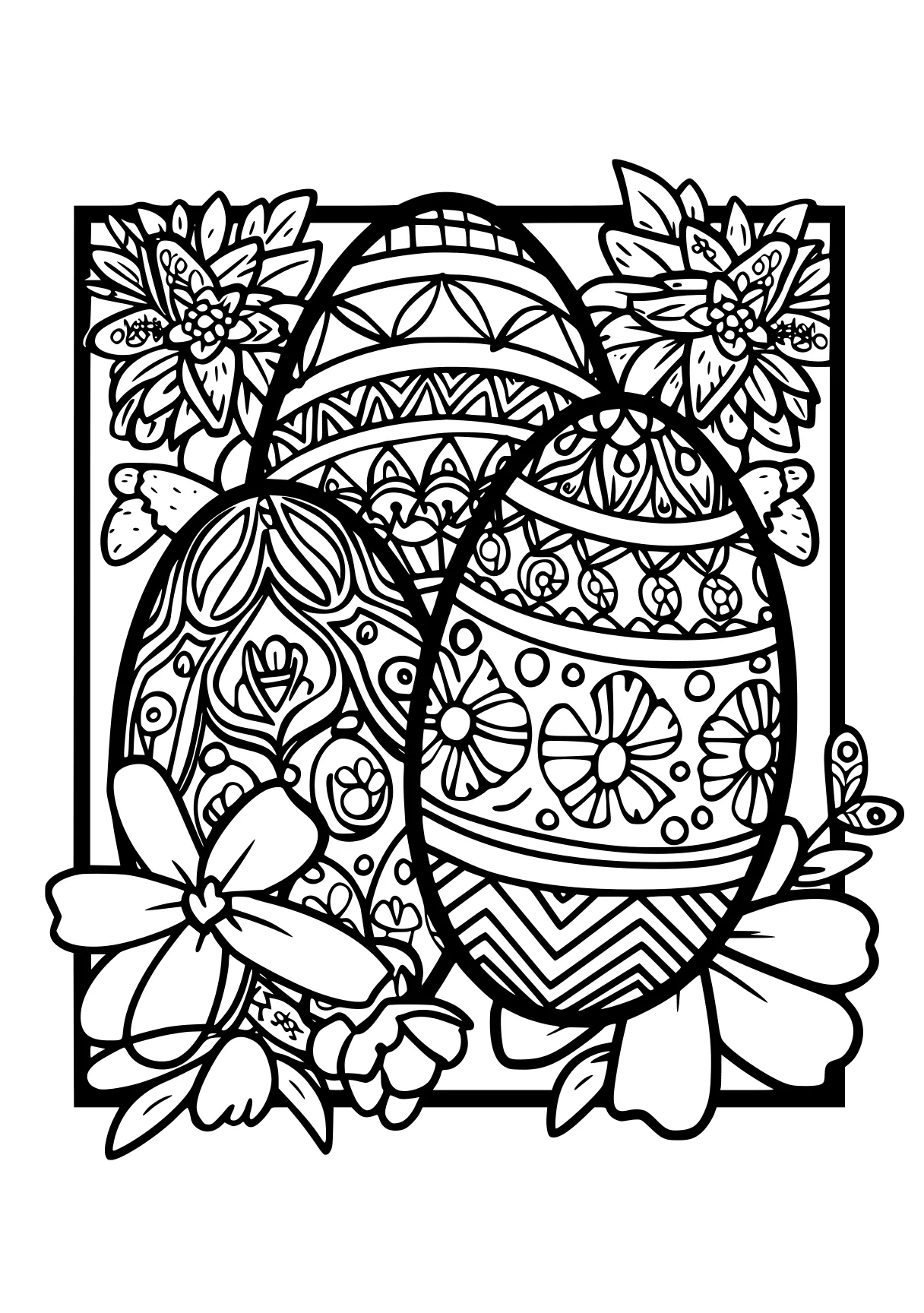 easter coloring sheets, zentangle, easter, ornament, free page downloads