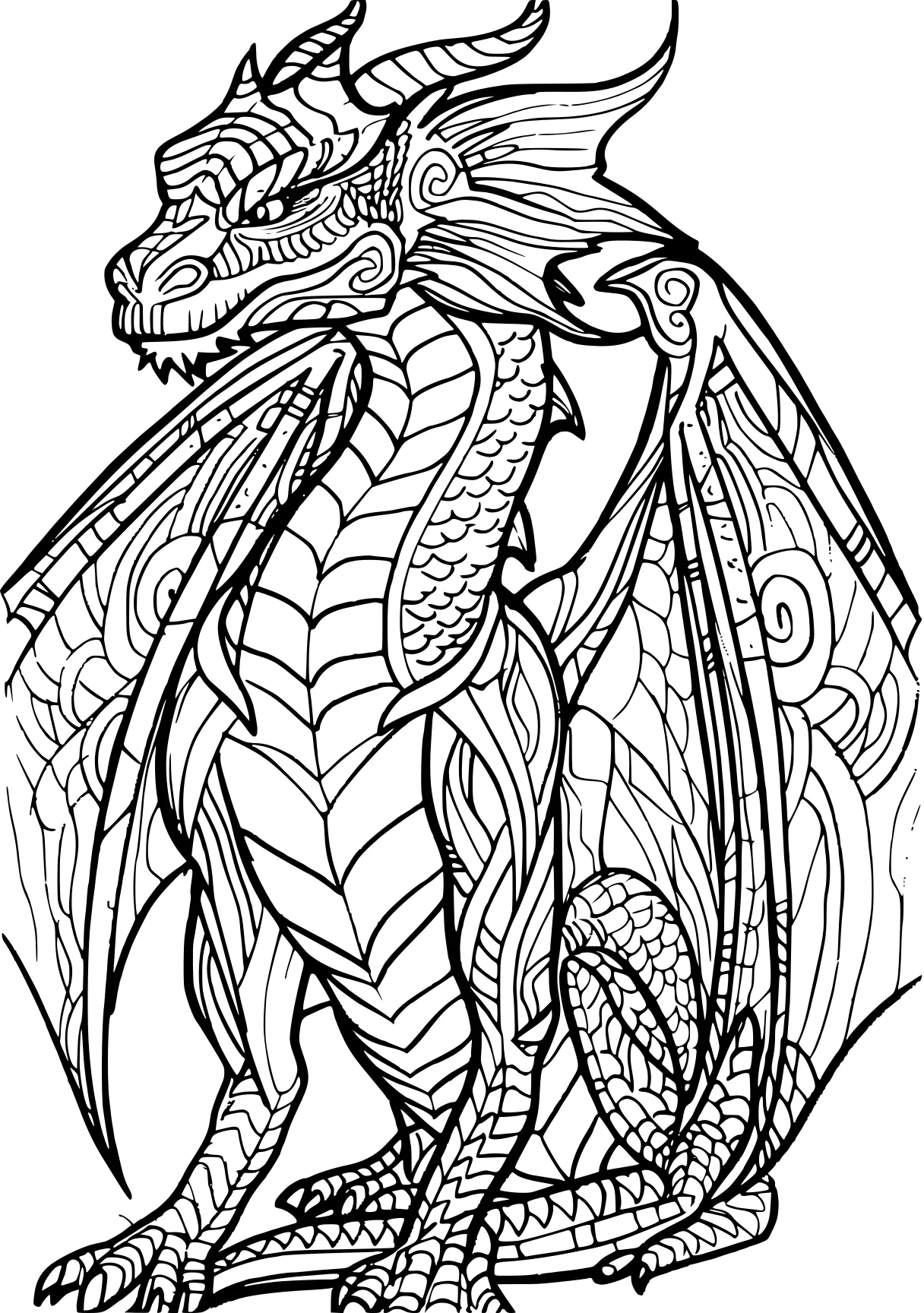 dragon coloring pages dragon, zentangle, iguana, free page downloads