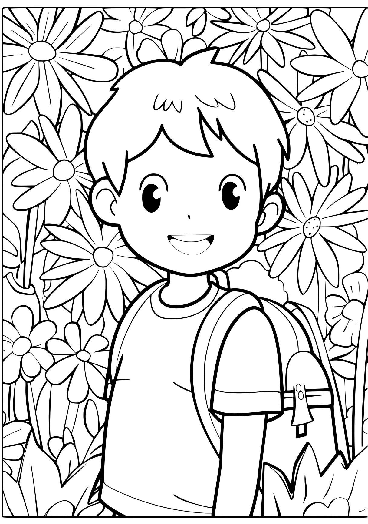 anime coloring pages, backpack, coloring, colouring, free page downloads