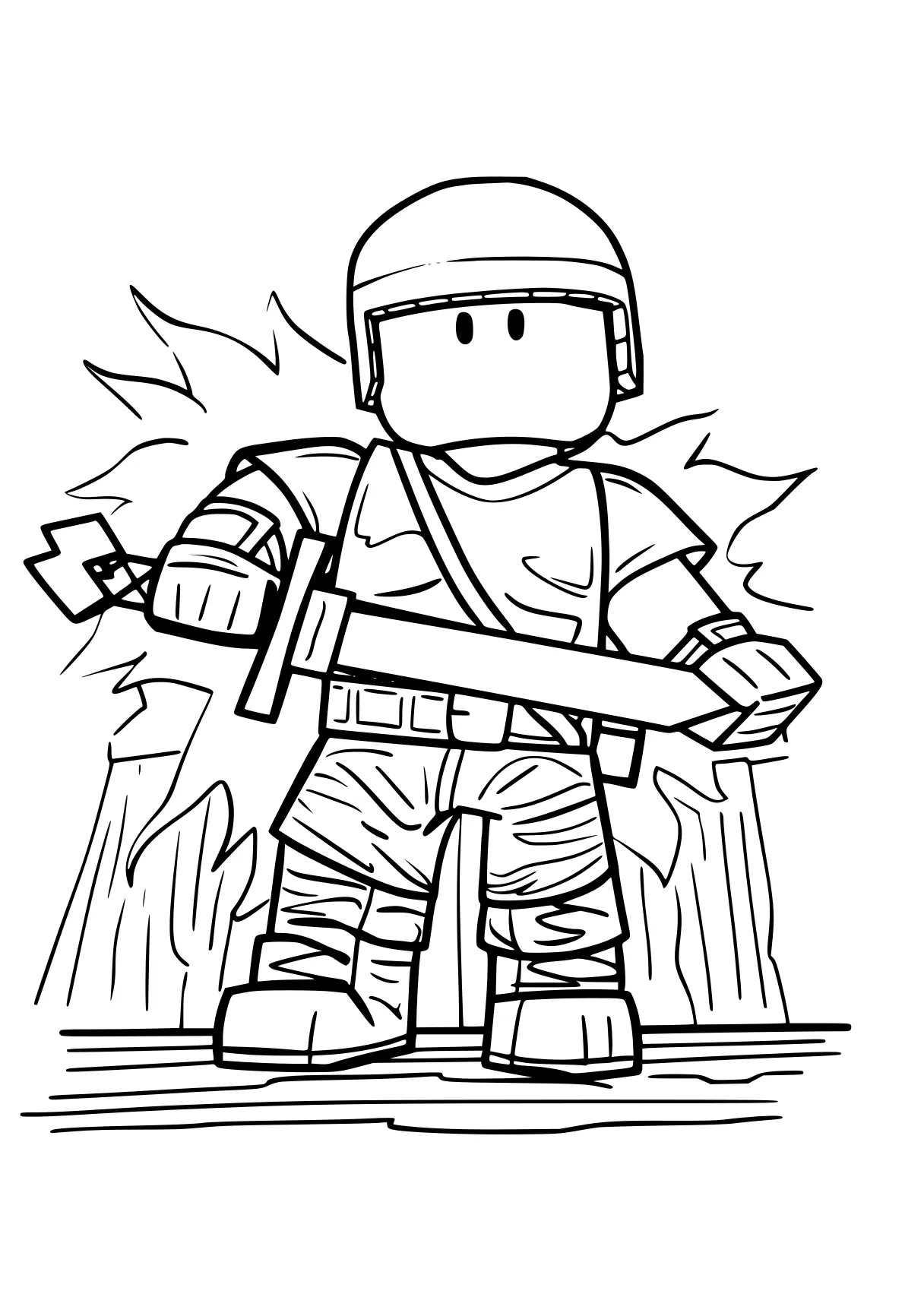 coloring pages roblox chainsaw, fireman, firefighter, knight, soldier, free page downloads