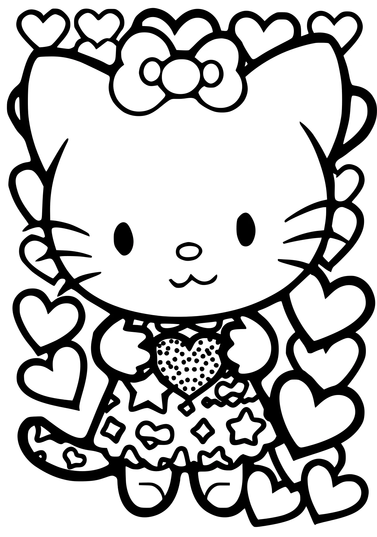 free coloring pages valentines day kitty, sanrio, iheartcraftythings, printables, page downloads