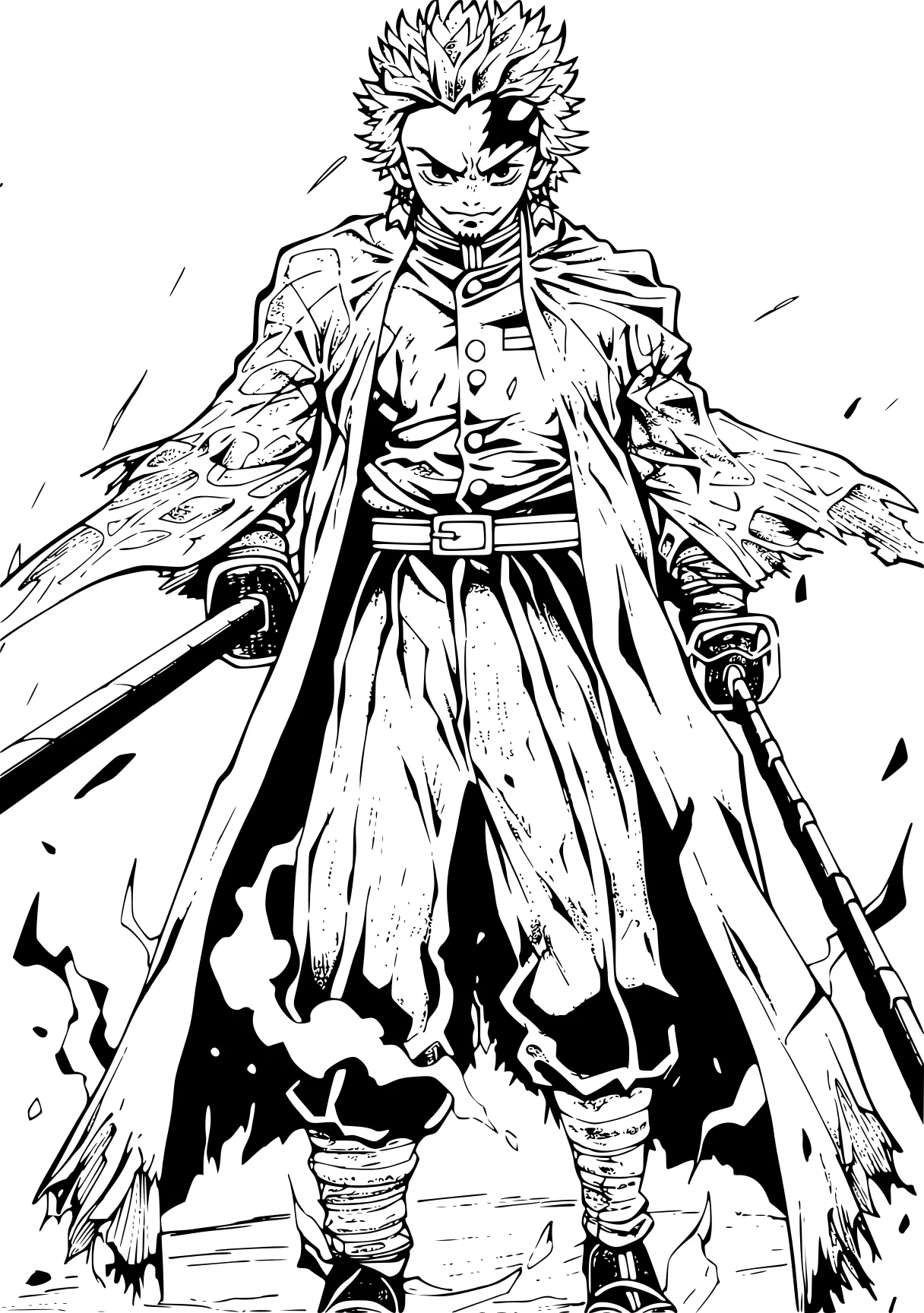 demon slayer colouring pages scarecrow, wizard, pencils, robin, sword, free coloring page downloads