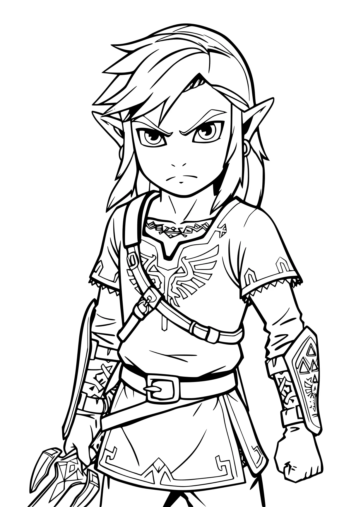 zelda coloring pages link, zelda, elf, dungeons, goblin, free page downloads