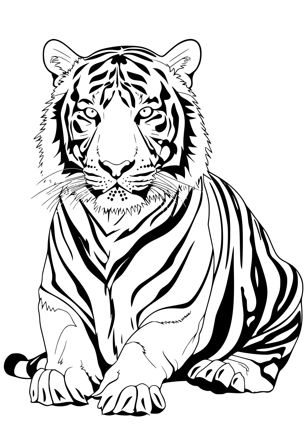 tiger coloring page tiger, illustrator, zebra, bengals, coloring, free downloads