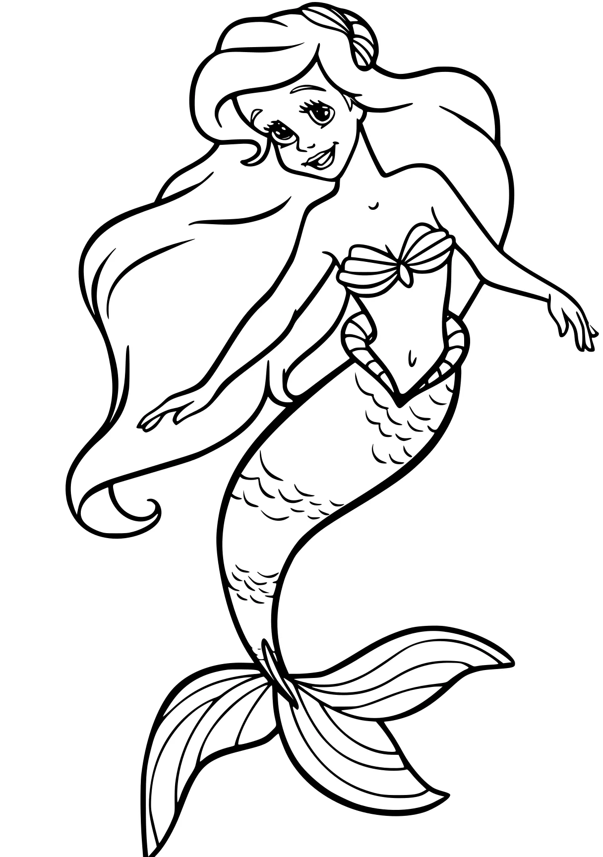 little mermaid coloring pages mermaid, ariel, siren, fish, seahorse, free page downloads