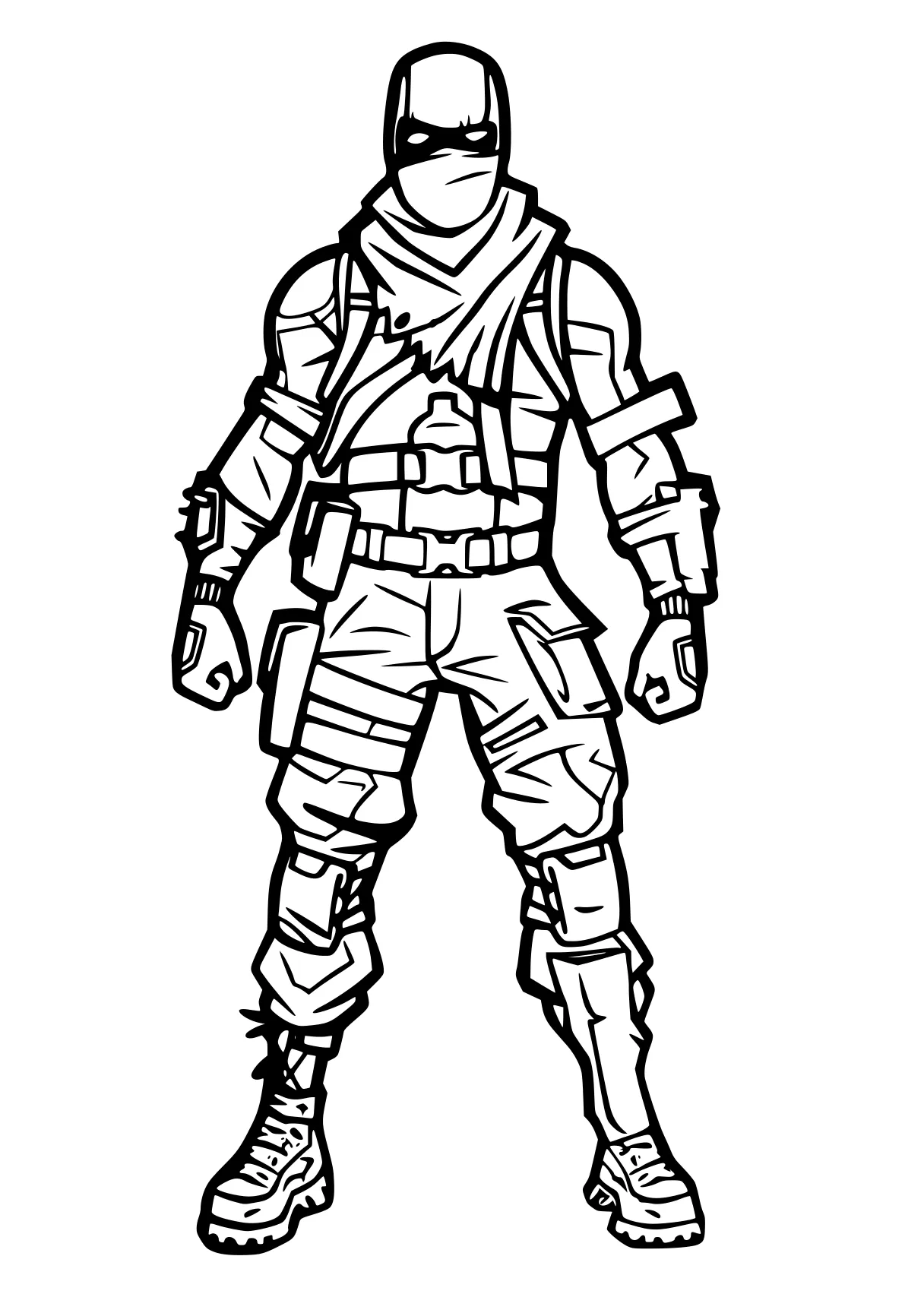 fortnite coloring page soldier, ranger, hunter, pencils, guard, free downloads