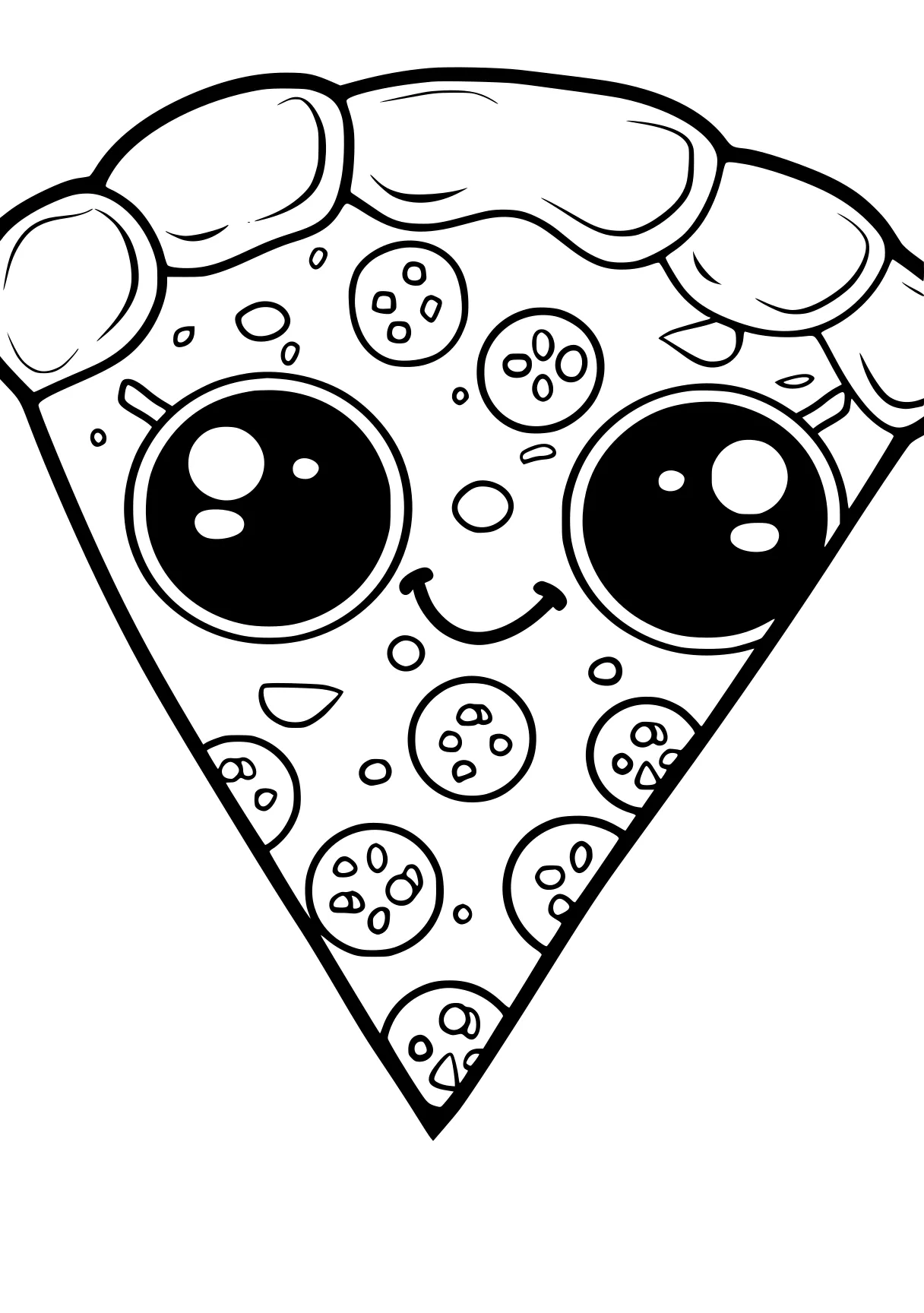 cute coloring pages printable pizza, dot, food, piece, free page downloads