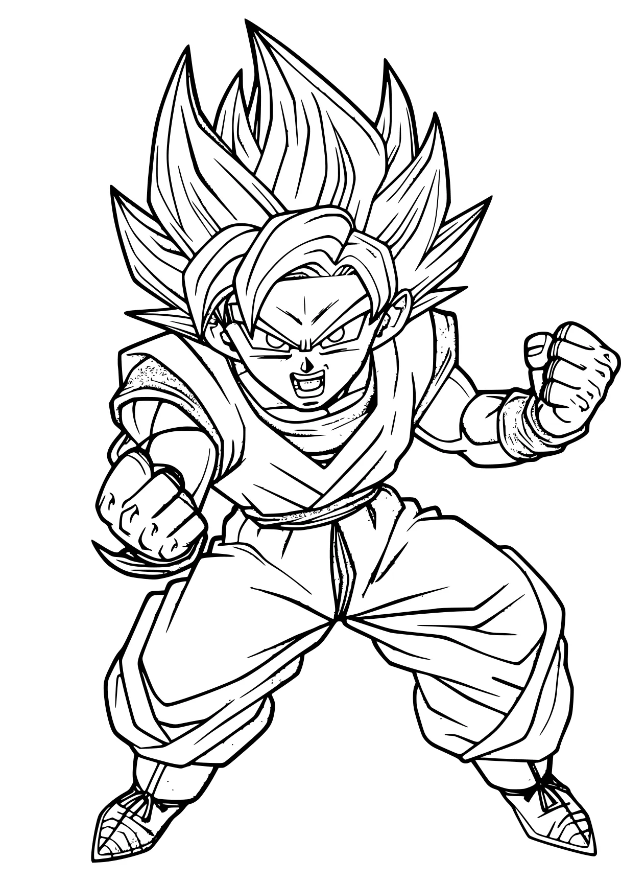 goku coloring pages goku, gogeta, vegito, vegeta, broly, free page downloads