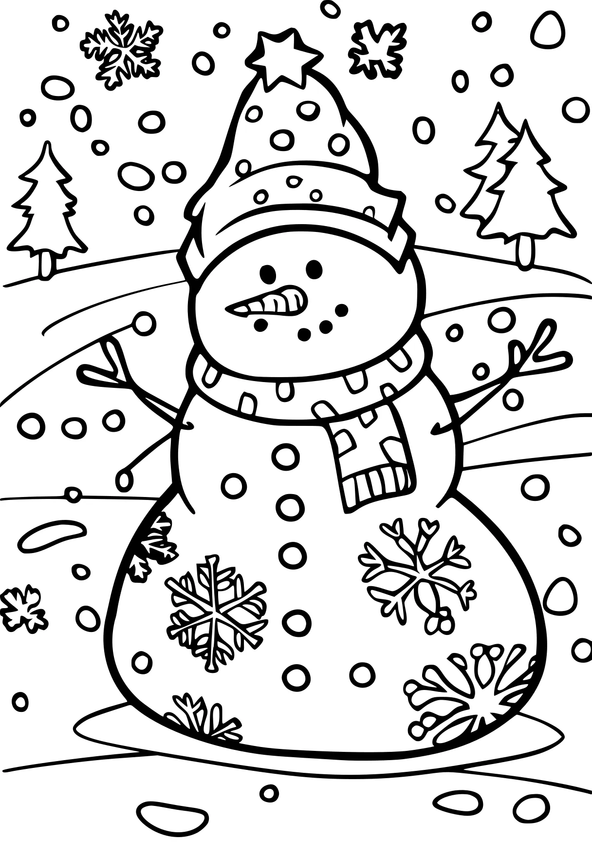 christmas coloring snowman, olaf, frosty, free page downloads