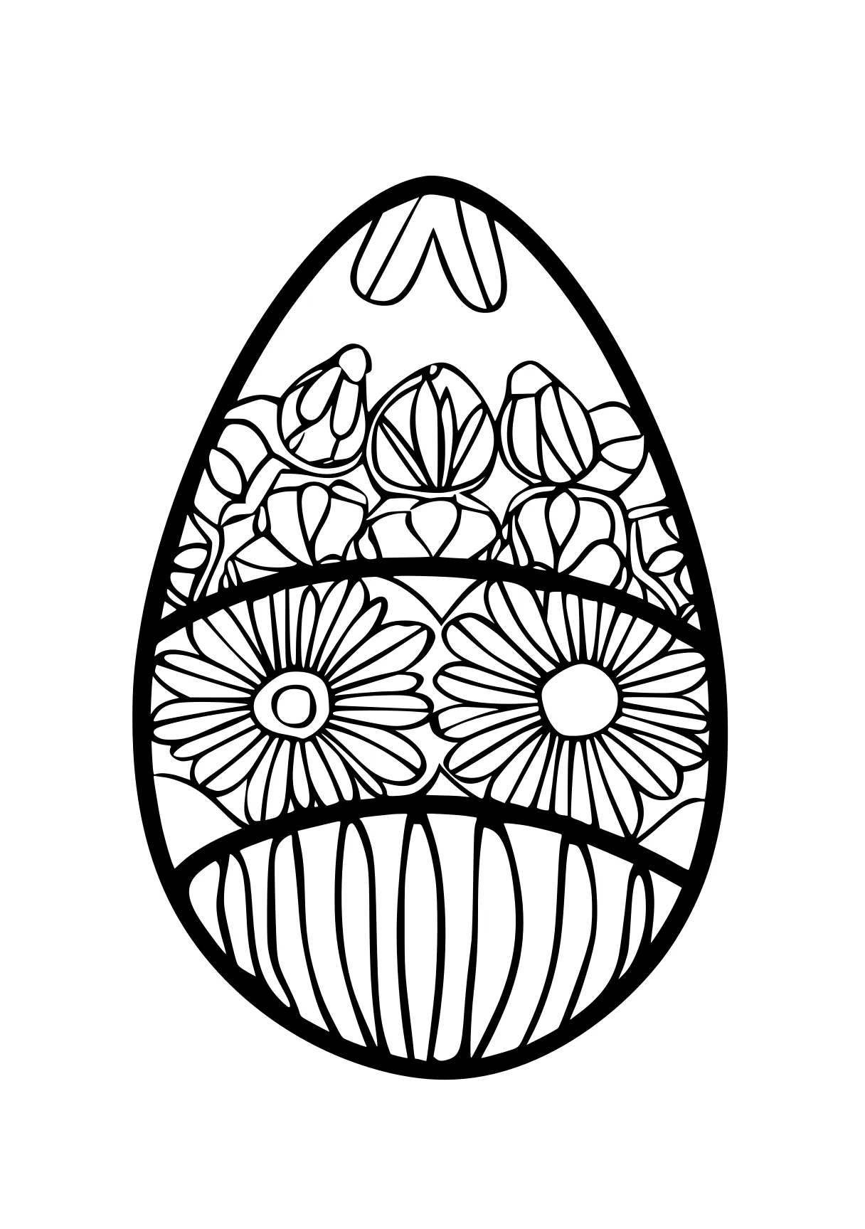 easter egg coloring sheet egg, acorn, tulip, zentangle, ornament, free page downloads