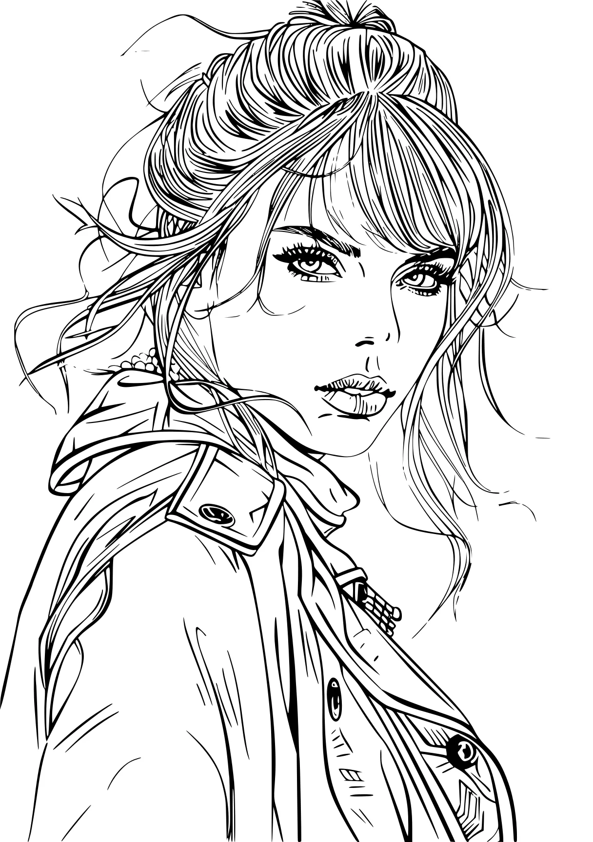 taylor swift coloring pages girl, witchy, illustrator, lady, witch, free page downloads