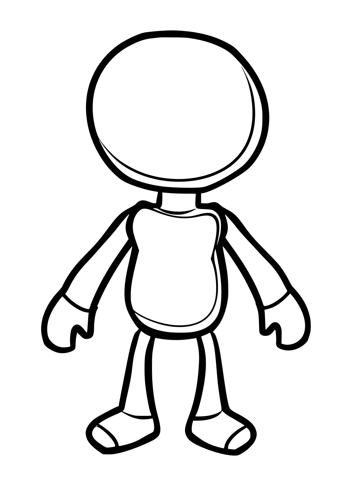 simple coloring sheets pocoyo, bendy, robot, pororo, thing, free page downloads