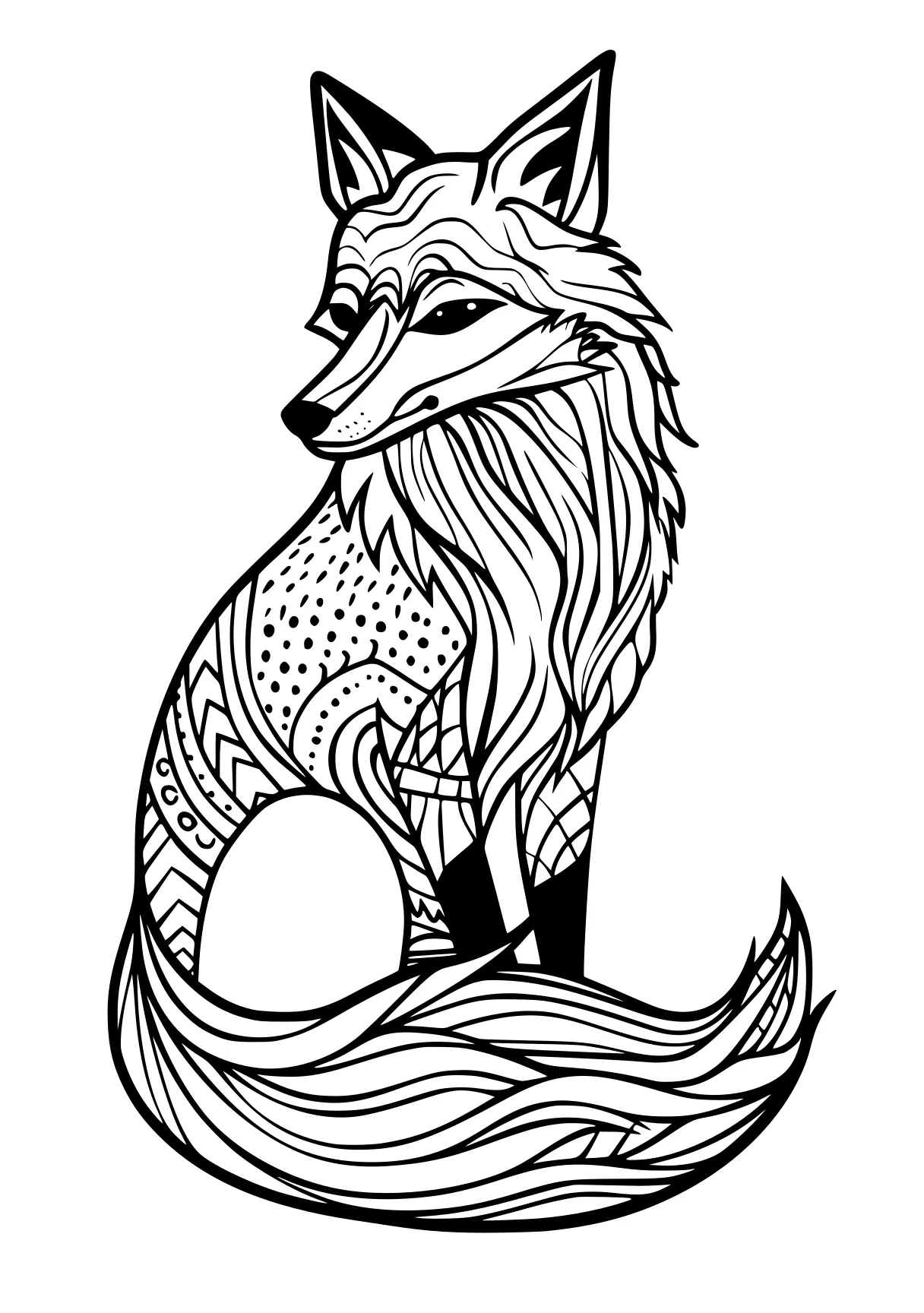 fox coloring page fox, wolf, foxes, werewolf, foxy, free downloads