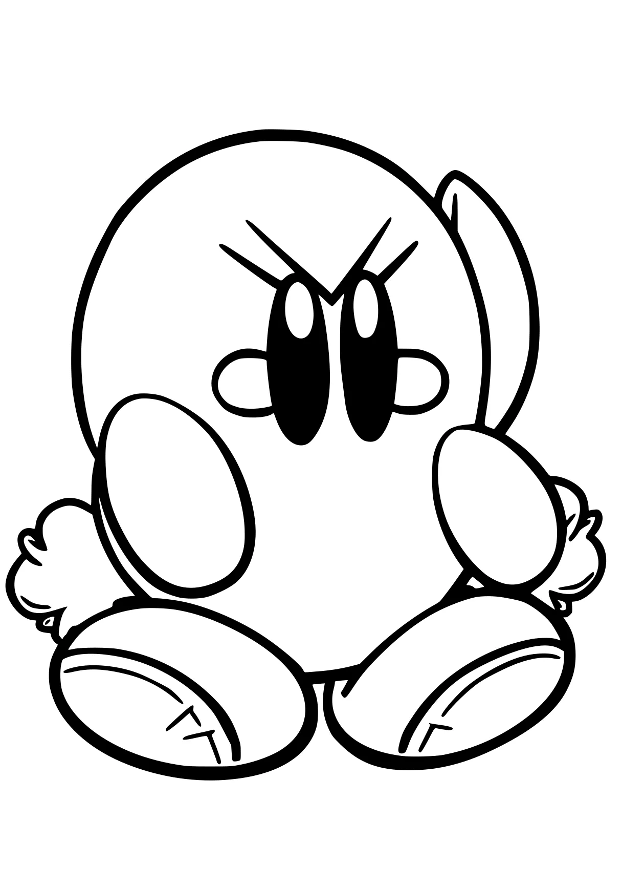 kirby coloring pages kirby, yoshi, snoopy, goo, molang, free page downloads